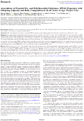 Cover page: Associations of Prenatal Per- and Polyfluoroalkyl Substance (PFAS) Exposures with Offspring Adiposity and Body Composition at 16-20 Years of Age: Project Viva.