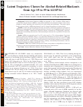 Cover page: Latent Trajectory Classes for Alcohol‐Related Blackouts from Age 15 to 19 in ALSPAC