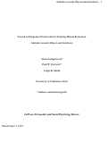 Cover page: Toward an Integrative Framework for Studying Human Evaluation: Attitudes Toward Objects and Attributes