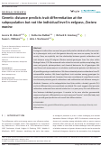 Cover page: Genetic distance predicts trait differentiation at the subpopulation but not the individual level in eelgrass, Zostera marina