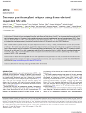 Cover page: Decrease post-transplant relapse using donor-derived expanded NK-cells