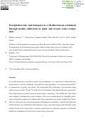 Cover page: Precipitation fate and transport in a Mediterranean catchment through models calibrated on plant and stream water isotope data
