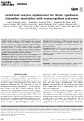 Cover page: Intrathecal enzyme replacement for Hurler syndrome: biomarker association with neurocognitive outcomes