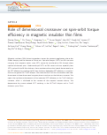 Cover page: Role of dimensional crossover on spin-orbit torque efficiency in magnetic insulator thin films.