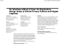 Cover page: An Interface without A User: An Exploratory Design Study of Online Privacy Policies and Digital Legalese