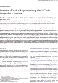 Cover page: Intracranial Cortical Responses during Visual–Tactile Integration in Humans