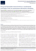 Cover page: Drug and biomarker tissue levels in a randomized presurgical trial on exemestane alternative schedules.