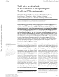 Cover page: Tob1 plays a critical role in the activation of encephalitogenic T cells in CNS autoimmunity.