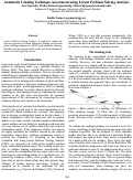 Cover page: Automatic Landing Technique Assessment using Latent Problem Solving Analysis