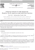 Cover page: Numerical methods for high dimensional Hamilton-Jacobi equations using radial basis functions