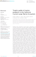 Cover page: Trophic guilds of marine predators in the California Current Large Marine Ecosystem