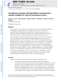 Cover page: The difference between trait disinhibition and impulsivity-and why it matters for clinical psychological science.