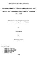Cover page: High-content array based screening technology for the identification of factors that regulate cell fate