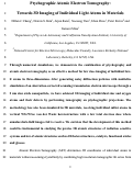 Cover page: Ptychographic atomic electron tomography: Towards three-dimensional imaging of individual light atoms in materials
