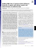 Cover page: Ridding fMRI data of motion-related influences: Removal of signals with distinct spatial and physical bases in multiecho data.