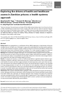 Cover page: Exploring the drivers of health and healthcare access in Zambian prisons: a health systems approach