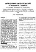 Cover page: Raman Scattering in Molecular Junctions: A Pseudoparticle Formulation