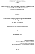 Cover page: Bladder Diameter Ratio: A Measure Of Bladder Elongation And Correlation To Bladder Trabeculation in Children with Spina Bifida