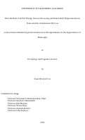 Cover page: How the Body Can Feel Wrong : : Sensory Processing and Neural Body Representation in Transsexuality and Anorexia Nervosa