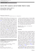 Cover page: Anterior EEG Asymmetry and the Modifier Model of Autism