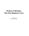 Cover page of Women at Berkeley, The First Hundred Years