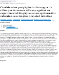 Cover page: Combination Prophylactic Therapy with Rifampin Increases Efficacy against an Experimental Staphylococcus epidermidis Subcutaneous Implant-Related Infection