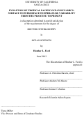 Cover page: Evolution Of Tropical Pacific Ocean Dynamics: Surface To Subsurface Temperature Variability From The Pliocene To Present