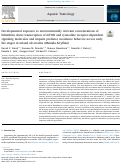 Cover page: Developmental exposure to environmentally relevant concentrations of bifenthrin alters transcription of mTOR and ryanodine receptor-dependent signaling molecules and impairs predator avoidance behavior across early life stages in inland silversides (Menidia beryllina)