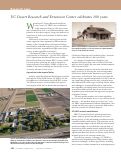 Cover page: Research news: UC Desert Research and Extension Center celebrates 100 years