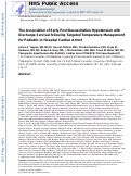 Cover page: The association of early post-resuscitation hypotension with discharge survival following targeted temperature management for pediatric in-hospital cardiac arrest