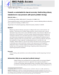 Cover page: Towards a sustainable bio-based economy: Redirecting primary metabolism to new products with plant synthetic biology