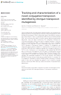 Cover page: Tracking and characterization of a novel conjugative transposon identified by shotgun transposon mutagenesis.