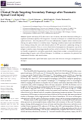 Cover page: Clinical Trials Targeting Secondary Damage after Traumatic Spinal Cord Injury