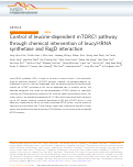 Cover page: Control of leucine-dependent mTORC1 pathway through chemical intervention of leucyl-tRNA synthetase and RagD interaction