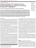 Cover page: Hepatocyte-specific HIF-1α ablation improves obesity-induced glucose intolerance by reducing first-pass GLP-1 degradation