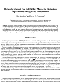 Cover page: Octupole magnet for soft X ray magnetic dichroism experiments: Design 
and performance