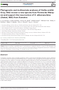 Cover page: Phylogenetic and multivariate analyses of Gekko smithii Gray, 1842 recover a new species from Peninsular Malaysia and support the resurrection of G. albomaculatus (Giebel, 1861) from Sumatra