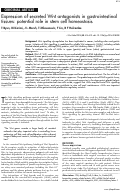 Cover page: Expression of secreted Wnt antagonists in gastrointestinal tissues: potential role in stem cell homeostasis