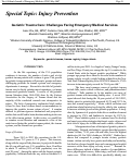 Cover page: Geriatric Trauma Care: Challenges Facing Emergency Medical Services