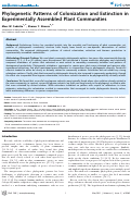 Cover page: Phylogenetic Patterns of Colonization and Extinction in Experimentally Assembled Plant Communities