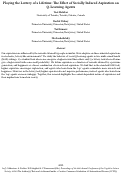 Cover page: Playing the Lottery of a Lifetime: The Effect of Socially Induced Aspiration on Q-Learning Agents