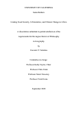 Cover page: Linking Food Security, Urbanization, and Climate Change in Africa