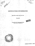 Cover page: Kinetics of Silica Polymerization