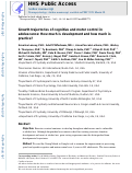 Cover page: Growth Trajectories of Cognitive and Motor Control in Adolescence: How Much Is Development and How Much Is Practice?