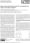 Cover page: Impacts of electronically photo-excited NO<sub>2</sub> on air pollution in the South Coast Air Basin of California