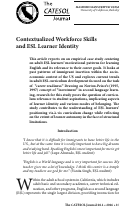 Cover page: Contextualized Workforce Skills and ESL Learner Identity