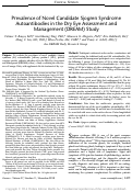 Cover page: Prevalence of Novel Candidate Sjogren Syndrome Autoantibodies in the Dry Eye Assessment and Management (DREAM) Study