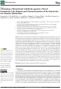 Cover page: Obtaining a Monoclonal Antibody against a Novel Prometryn-Like Hapten and Characterization of Its Selectivity for Triazine Herbicides