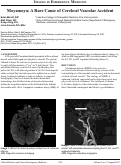 Cover page: Moyamoya: A Rare Cause of Cerebral Vascular Accident