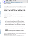 Cover page: Examining a momentary mediation model of appearance-related stress, anxiety, and eating disorder behaviors in adult anorexia nervosa